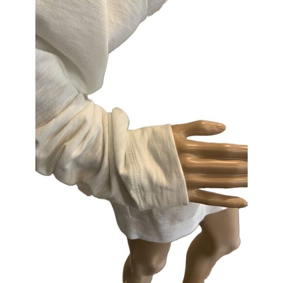 DVISION White Long-sleeve Cotton Polyester Hoodie Sweatshirt Size Large - Picture 5 of 14